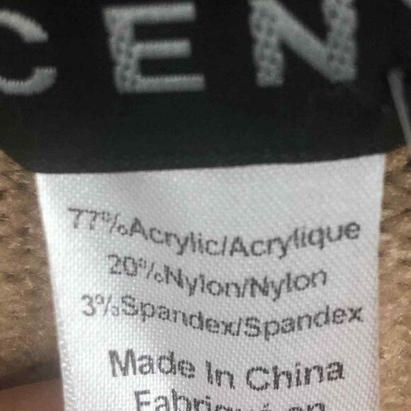 CENY Women’s Cardigan M Tan Gray Colorblock Open Front Pockets NWOT - Picture 15 of 16